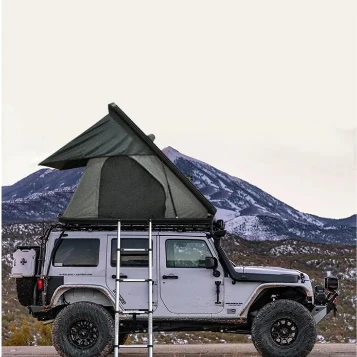 3-4 Person Aluminium Roof Top Triangle Camping SUV Car Insulated Cover Lightweight With Clamshell Hard Shell Rooftop tents