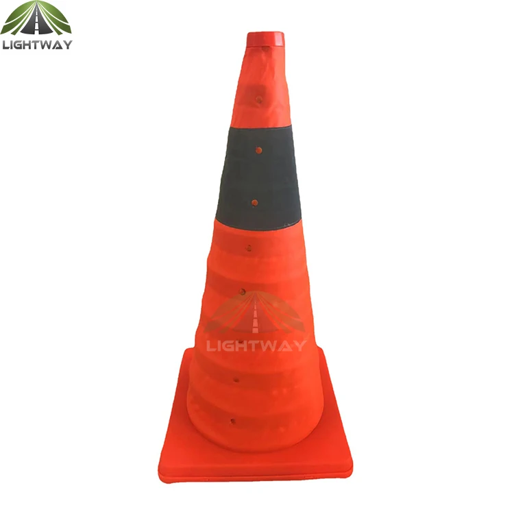 traffic cones suppliers durable warning lights collapsible traffic road cones safety with reflective for sale