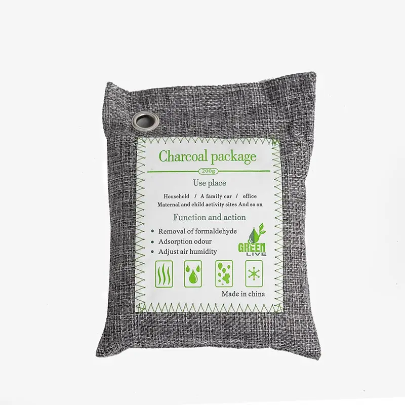 Nature household hanging bamboo charcoal deodorizer air freshener activated carbon for formaldehyde removal