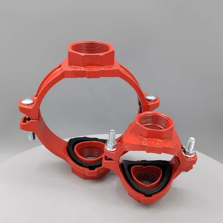 Surface Painting Treatment Ductile Iron/Cast Iron Drain Pipe Fittings Grooved Coupling Clamp with Bolt