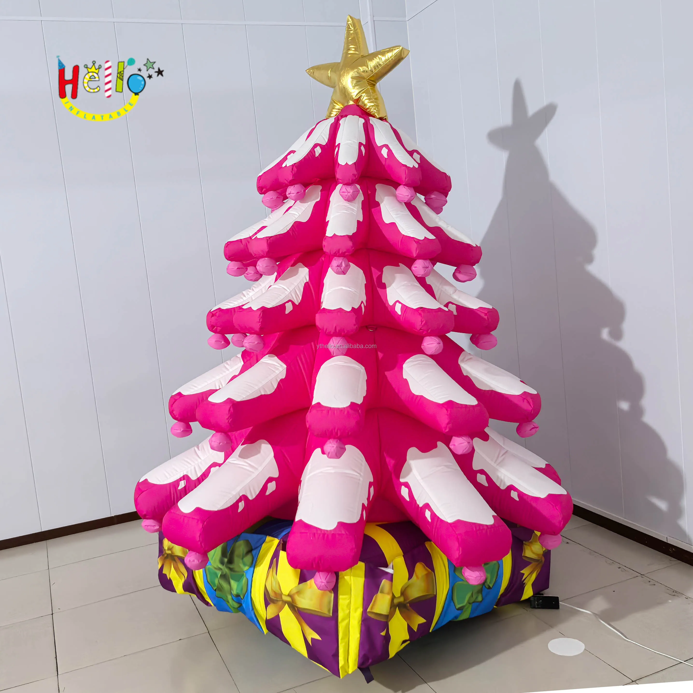 Outdoor Christmas Decorations Pink Inflatable Christmas Tree For Lawn Garden Christmas Holiday Decorations