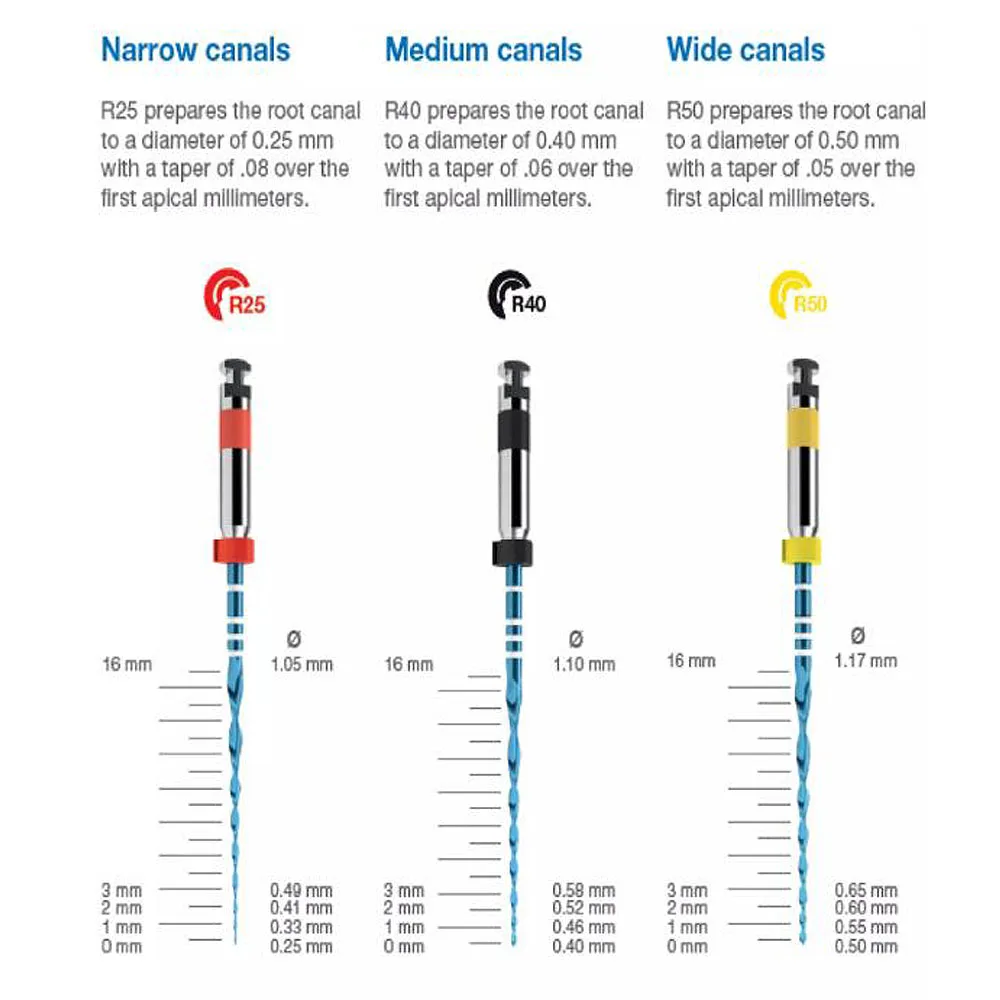 Dental Endodontic Reciprocating Endo Files Root Canal Blue Niti 6 pcs Packing Instruments Materials Lab Dentist Equipment  Tools