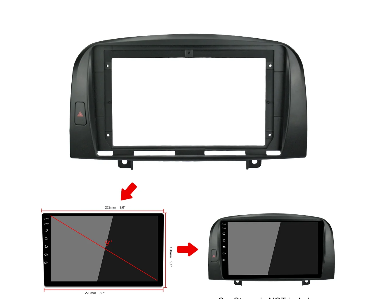 Android Central Control All-In-One Car Large-Screen Intelligent Dvd Car Navigator Suitable For Hyundai 2006 Sonata Nf Frame