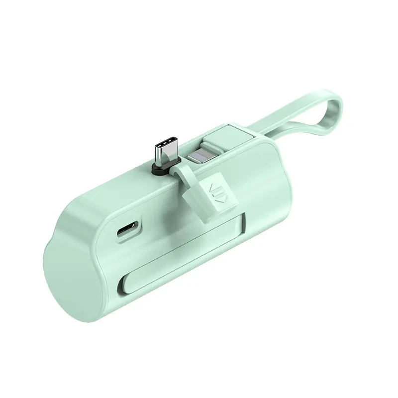 Capsule Portable Round Mini 5000 mah Power Bank Small Charger Connectable USB and Modern Travel Adapter for iphone 6s and ipad 2