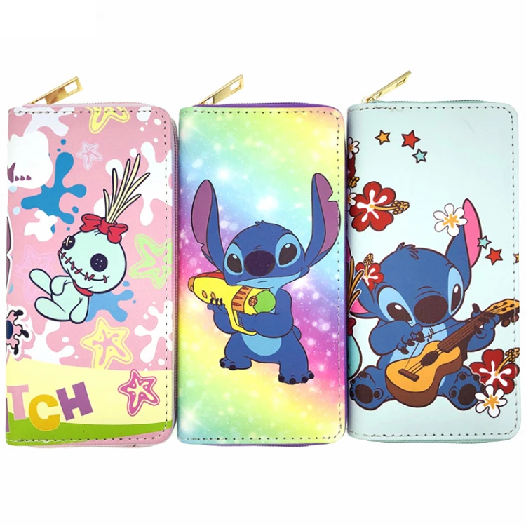 Liilo Stitch PU кошелек Студенческая длинная сумка для заметок стежок Одиночная