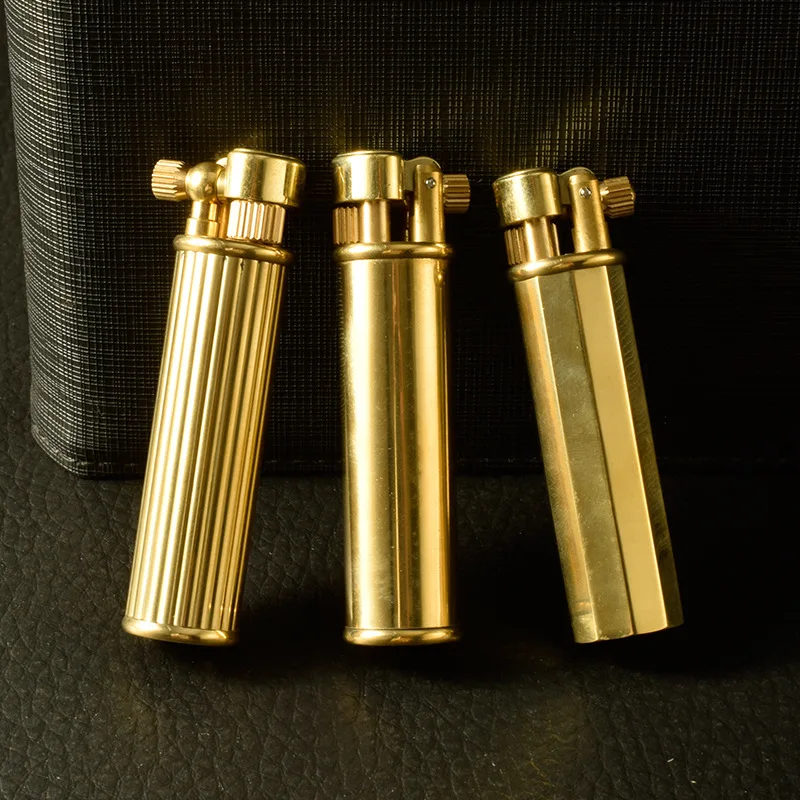 New Arrivals Unique Shape Kerosene Lighter DIY handmade automatic ignition European old fashion classic cigarette lighters
