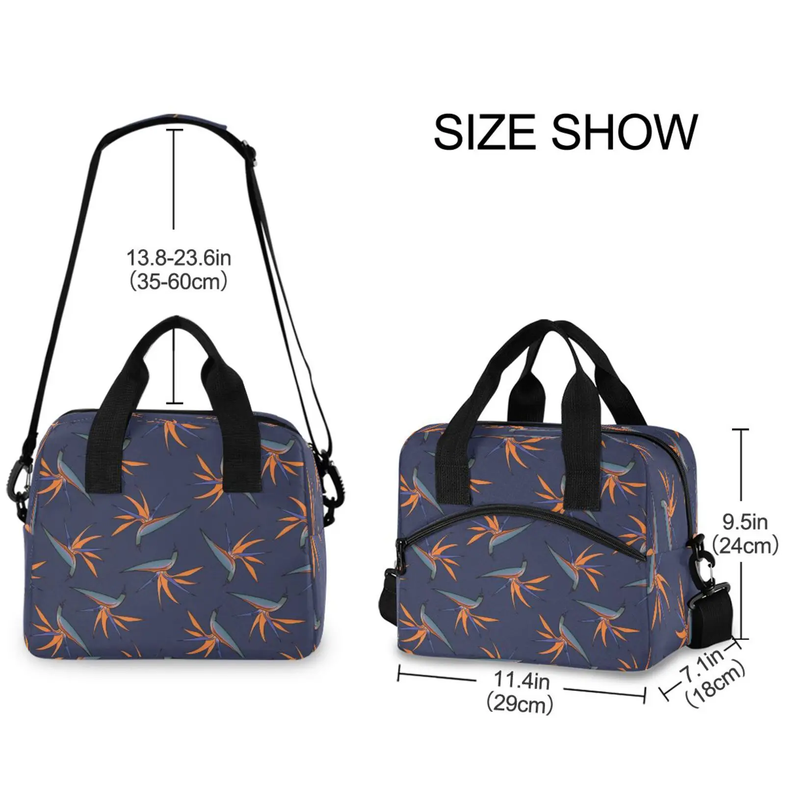 Fashion Aloha Custom Print Bop Reusable Travel Cooler Tote Waterproof Lunch Bags for Women and Men
