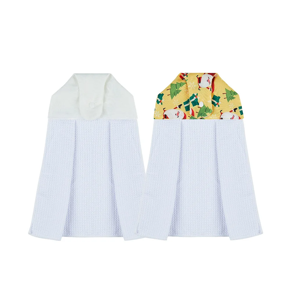 Wholesale Plain Blank Organic Sublimation Waffle Microfiber Cleaning Towel Drying Weave Waffle Cloth Towels