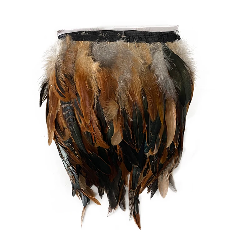 Natural Rooster Feathers Trim Fringe for Crafts Plumas Feather Trim Ribbon Wedding Sewing Accessories Diy Decoration