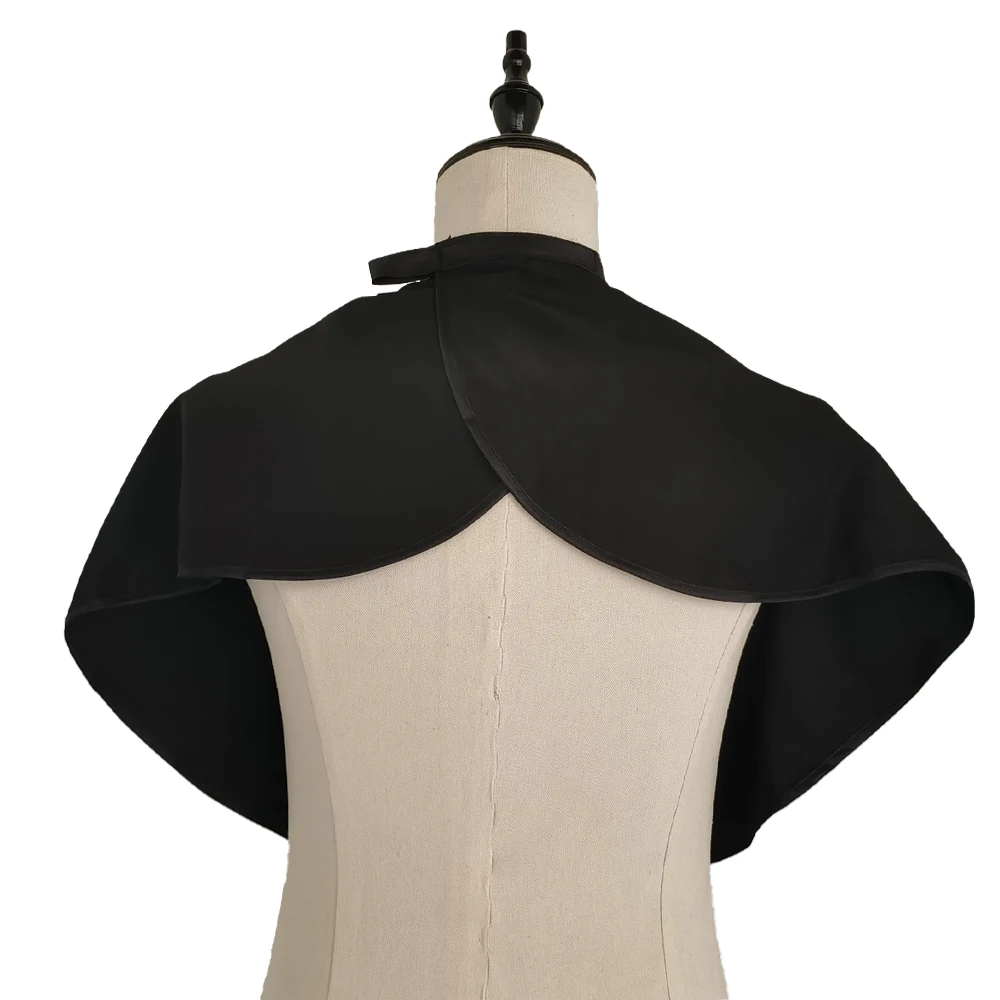 Polyester Custom Hair Salon Makeup Gown With Snap Black Apron Hairdresser Barber Cape Print Your Logo