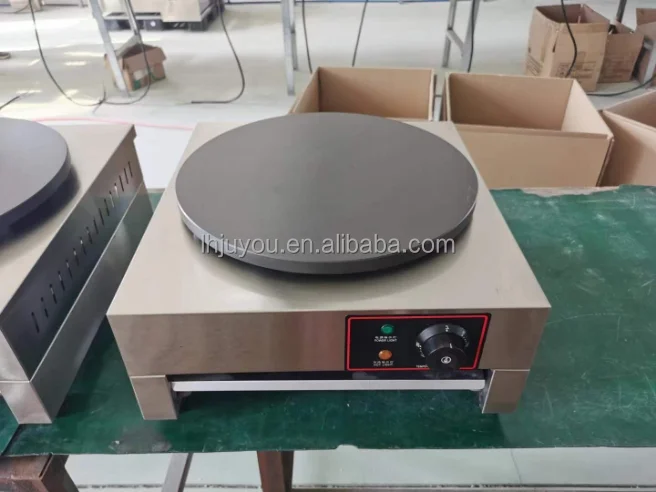 Commercial Stainless Steel Counter top Electric Pancake Crepe Making Machine with Double head