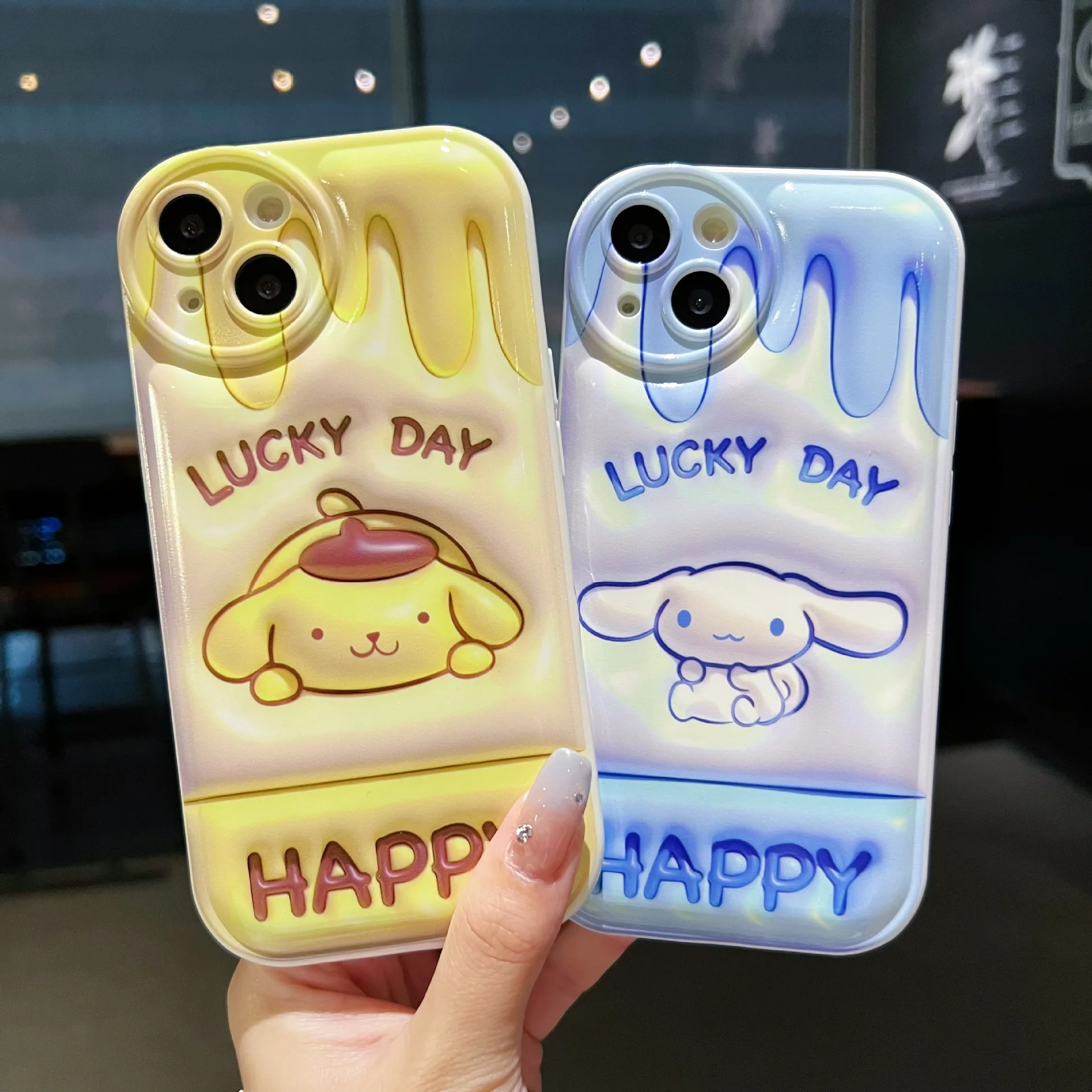 Internet celebrity cute cartoon animal bubble phone case New all-inclusive anti-fall phone case