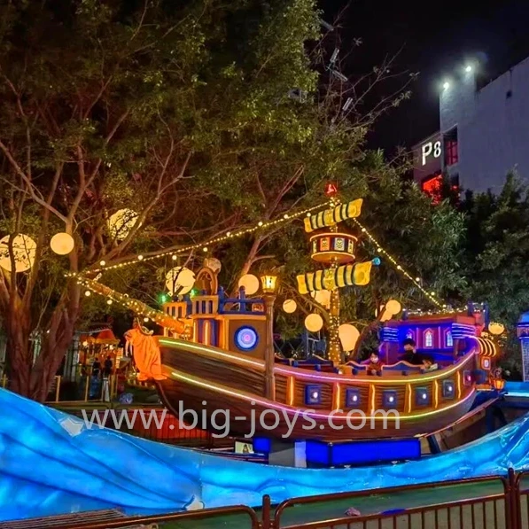 2024 new product pirate ship theme flying car for sale, outdoor mini flying car ride