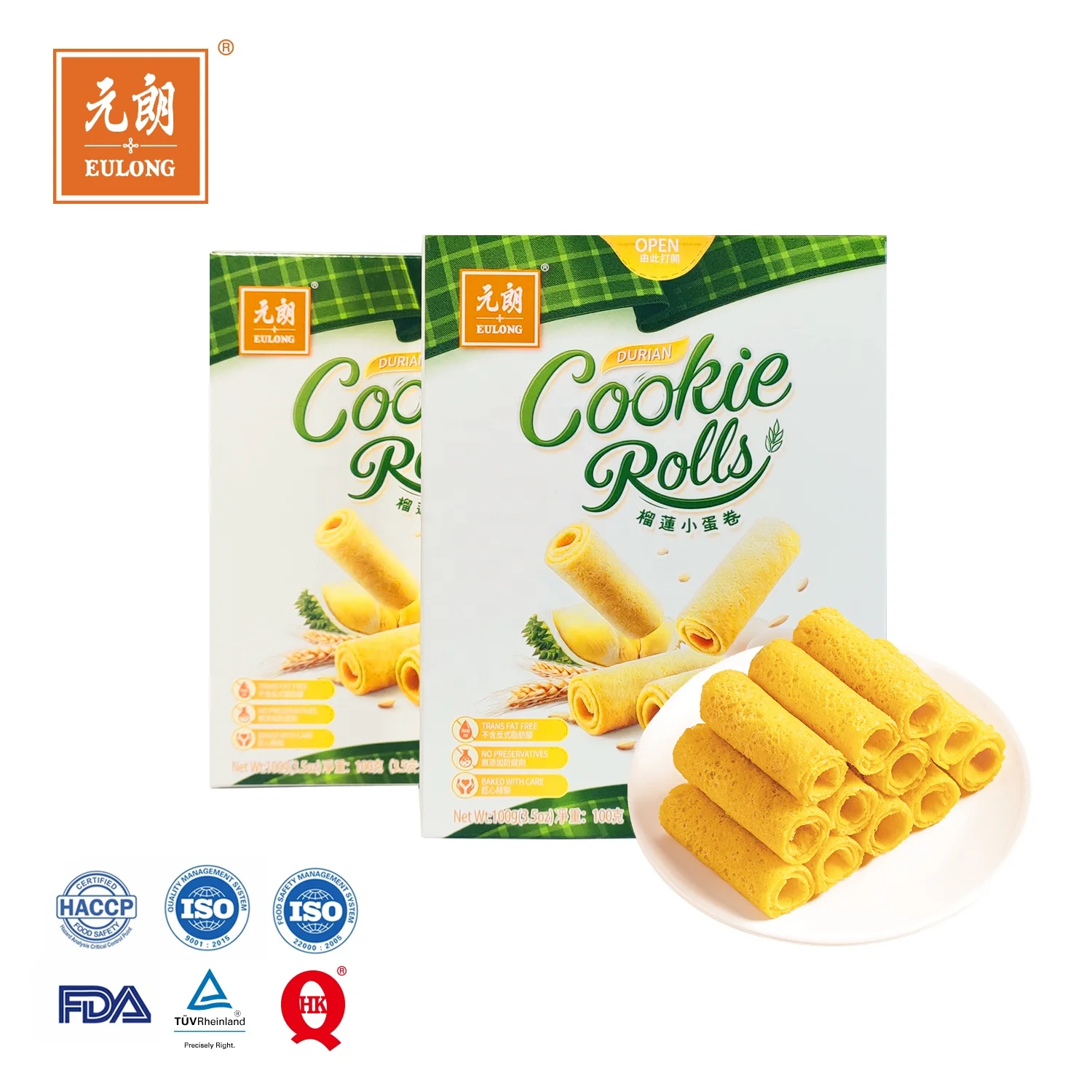 Дуриан, печенье, рулоны 100 г, экзотическое печенье, детское печенье на палец, бисквит Хорошего дня, Рамадан, печенье
