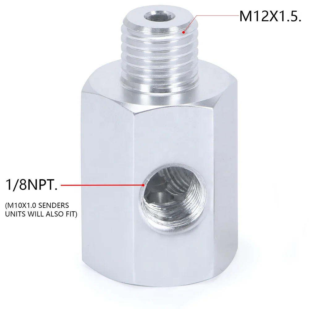 For BMW 3 Series E30 E36 3 Port Oil Pressure Temperature Gauge Adaptor T Piece PQY-OGA01