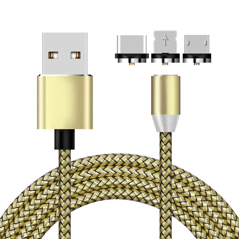 
3 in 1 Phone Strong Magnet Fast Charge Cable Magnetic Charging Data Cable USB Magnetic 