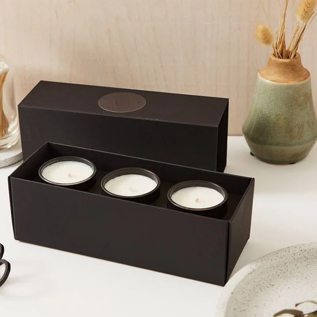Custom logo Color Luxury Fancy Candle diffuser jar with lid and box packaging 10 Anglo paper candle packaging box