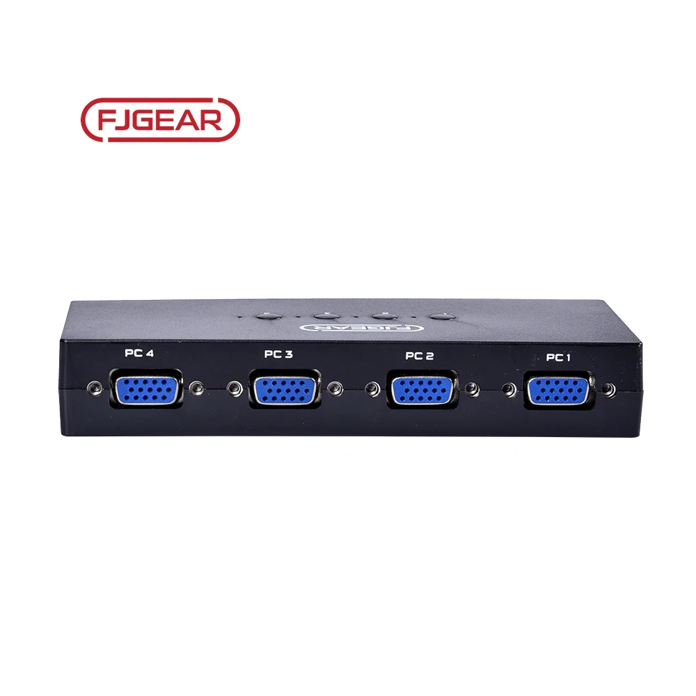 401UK Fjgear Two Switching Methods 1920X1440 Resolution Selector 4 Port Usb Vga Kvm Switch
