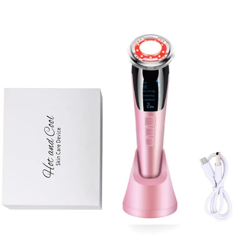 22 Home Use Vibration Face Neck Lift Device Facial Massager EMS Hot & Cold Beauty Instrument