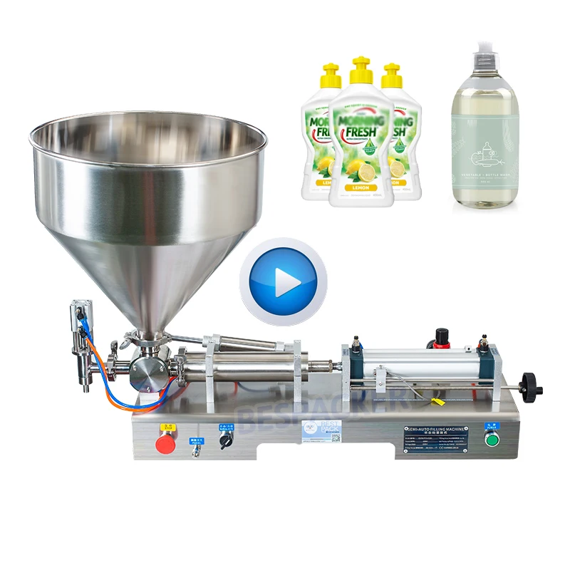 Bespacker G1WTD Single Head Semi Automatic Milk Hand Sanitizer Olive Oil Bottle Filling Machine