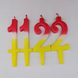 0-9 Creative Candles Number Happy Birthday Cake Topper Decoration Party Supplies