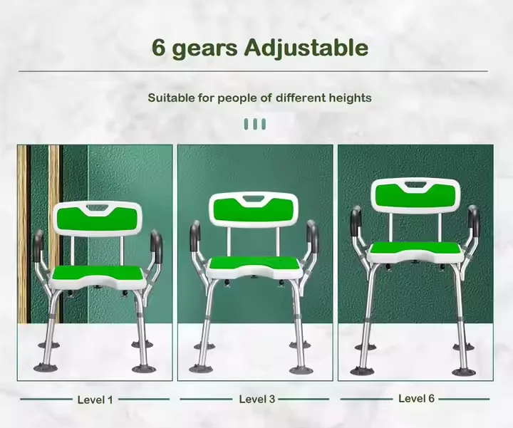 adjustable disabled shower chair for elderly bath chair bathroom safety equipment