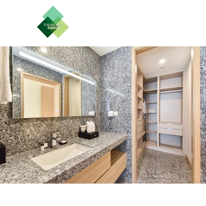 Современный комплект мебели из массива дерева королевского размера на заказ для спальни, виллы, отеля, квартиры