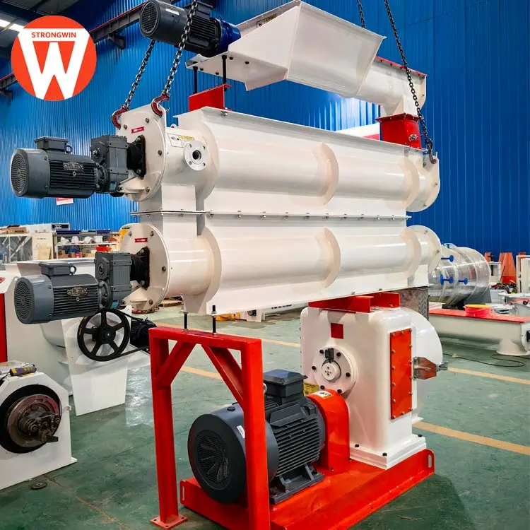Strongwin 5 tons per hour animal feed pellet machine feed mill machineries for layers feed