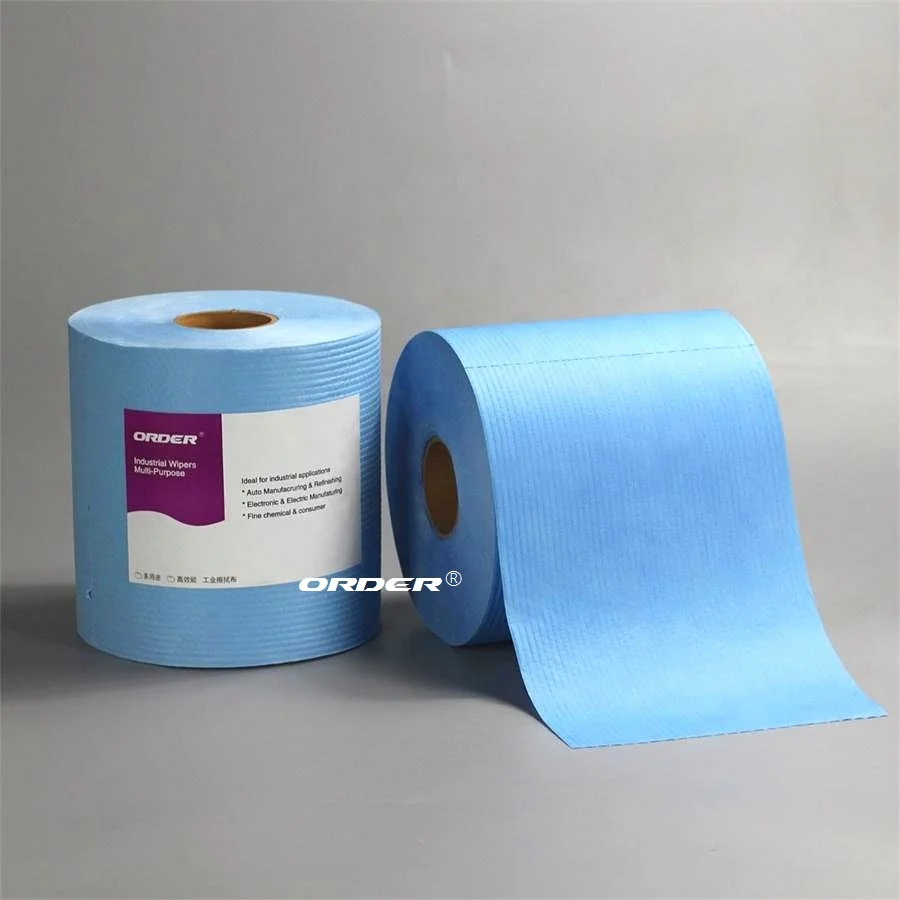 Factory Manufacture jumbo Roll non-woven absorbs oils All-Purpose industrial medium-duty Cleaning Rags