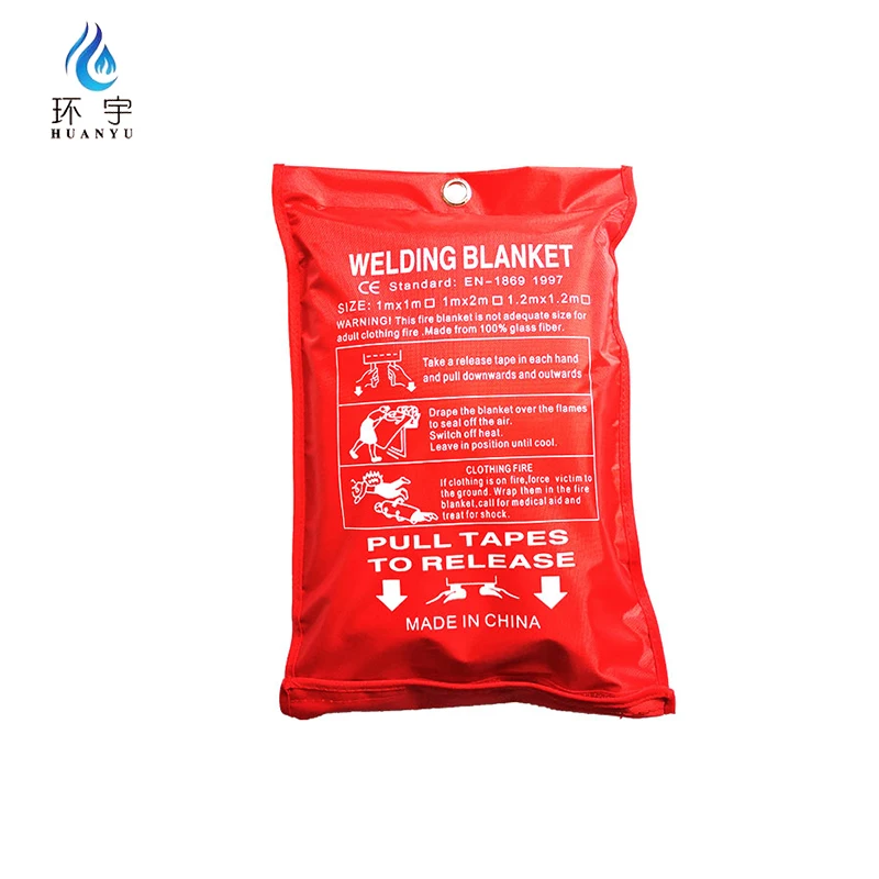 Customized fiberglass fire blanket single and double layer fire retardant ceramic fiber asbestos high silica gel fire blanket