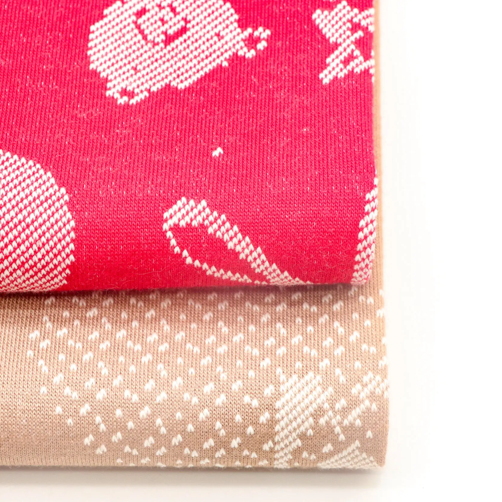 Comfortable terry hacci fabric jacquard fabric 158cm 300gsm print stretch cotton knitted fabric