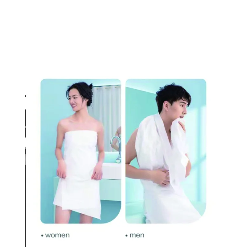 
 Прямая продажа с фабрики, 70x140 см, экологически чистый 100% хлопковый материал, белое прессованное банное полотенце с тиснением  