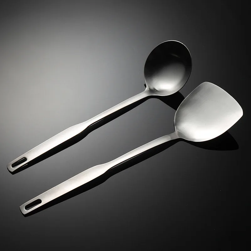 Matte Stainless Steel Cook Soup Ladle Spoon Spatula Set 4pcs Kitchen Tools Set Cooking Utensils