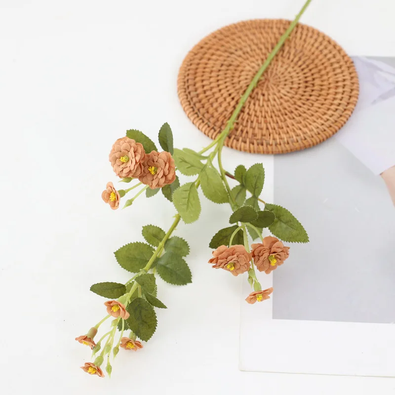 Little Rose  Wedding Real Like Factory Wholesale  Artificial Flower Free Sample High Quality  Landscaping Decor Simulate Rose