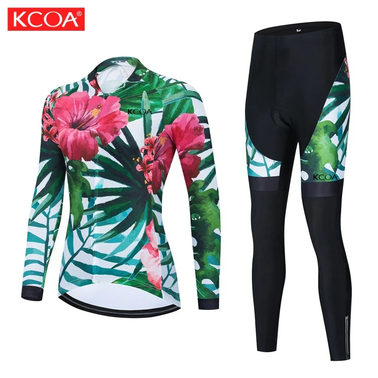 Oem Long Sleeve Mtb Mountain Bike Jerseys And Pants Women Quick Dry Logo Custom Sublimation Road Cycling Clothing Pro Team