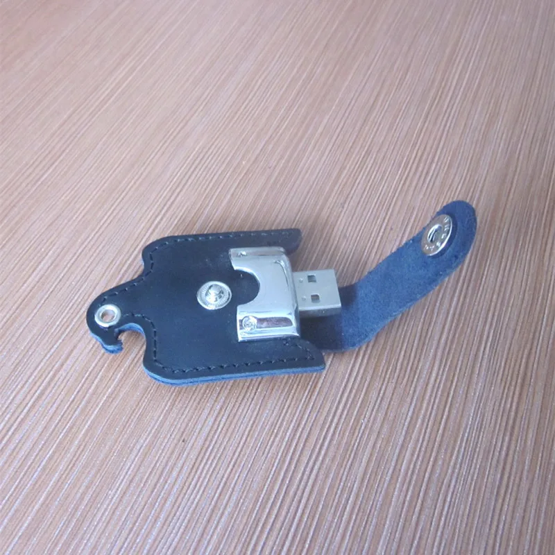 Hot selling promotional gift usb 3.0 interface customized logo printing Eagle shape leather case usb flash drive