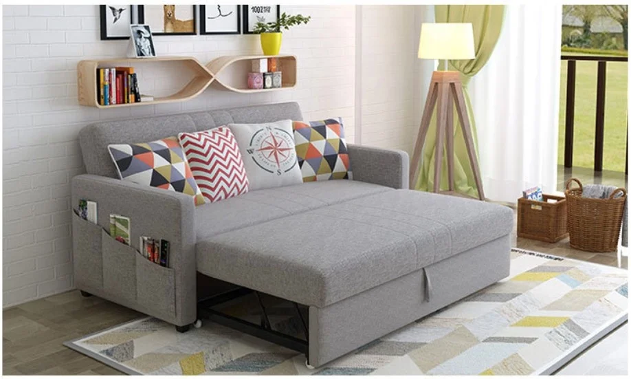
Sofa Cum Bed Living room Furniture Fabric transformer sofa bed hotel single seat folding sofa bed 