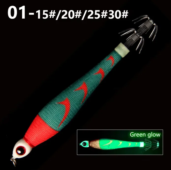 Wholesale Ball Bearing Swivel 56g 75g 113g Lead Sutte Shrimp Luminous Squid Jig glow octopus jig bait