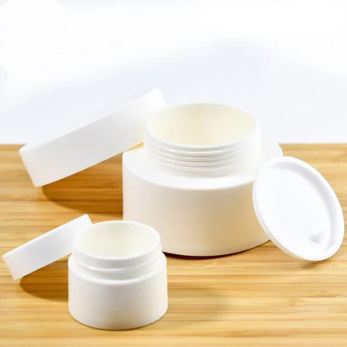 PP matte White  plastic luxury Cosmetic  Lotion body skincare  Cream Containers Jar