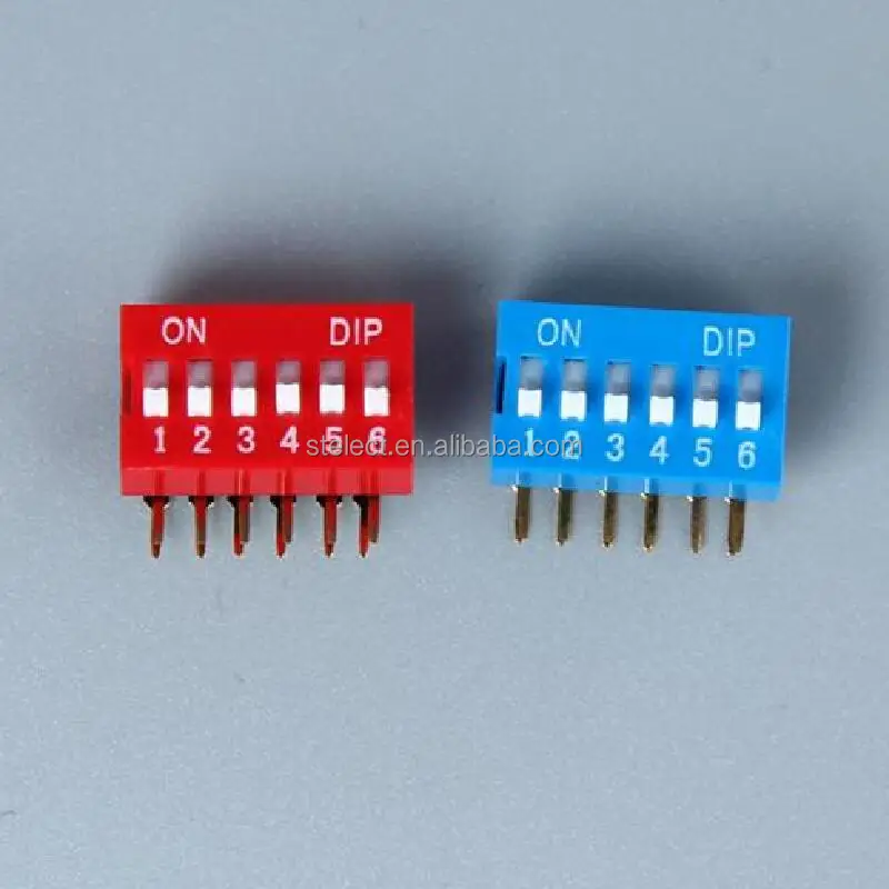  DA-E07 7 Pin SPST пуш-ап электронный переключатель красный