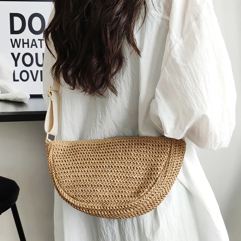 Тканые пляжные соломенные сумки для женщин