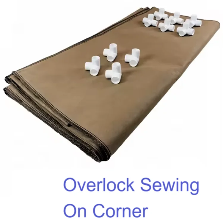 8ft x 4ft Breathable Fabric Felt Raised Garden Bed Air Fabric Grow Bed with PVC Pipe & Trellis Air Water Retaining Easy Assemble