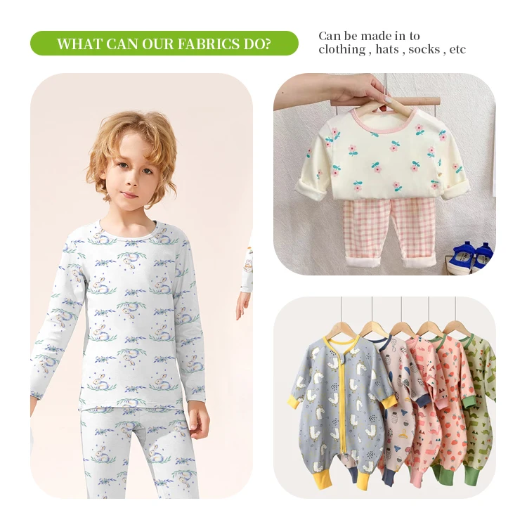 Eco-friendly soft custom pattern cartoon printed kids 95% c 5% sp cotton spandex brushed knit fabric for kid clothes bedding