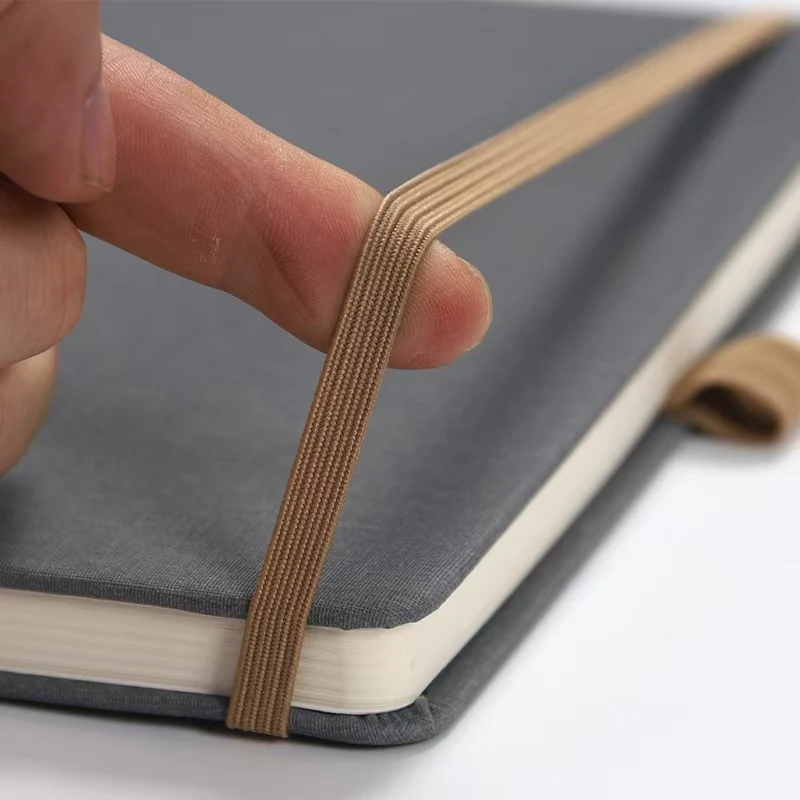 Customized logo stationery notebook gift A5 diary planner with elastic band for promotion