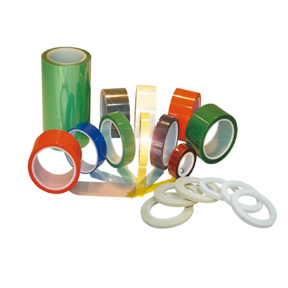 High Temperature Colorful Silicone adhesive PET Mylar Polyester adhesive tape