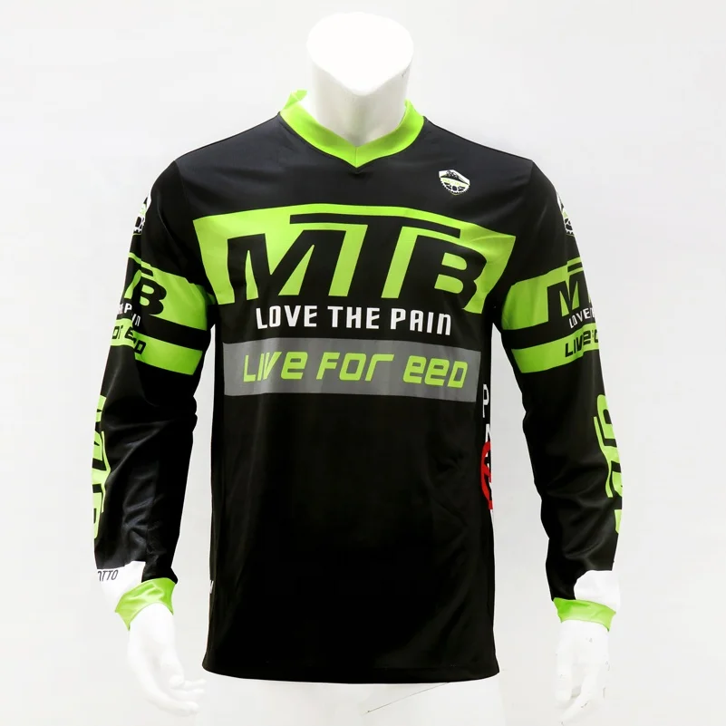 long sleeves  MTB DH MX downhill motocross racing wear motorcycle t shirt custom made motocross jersey