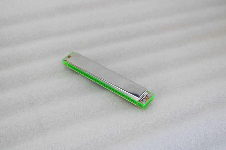 
Qimei Stainless Steel 24 Hole Double Sided Harmonica Polyphonic C G Diatonic Harmonica Musical Instrument For Beginner 