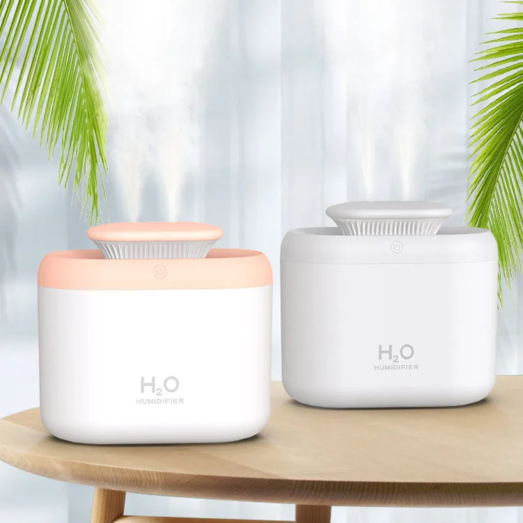 3L Double Nozzle H2O Air Humidifier Cool Mist Aroma Essential Oil Diffuser Ultrasonic USB Air Humidifier With Coloful LED light