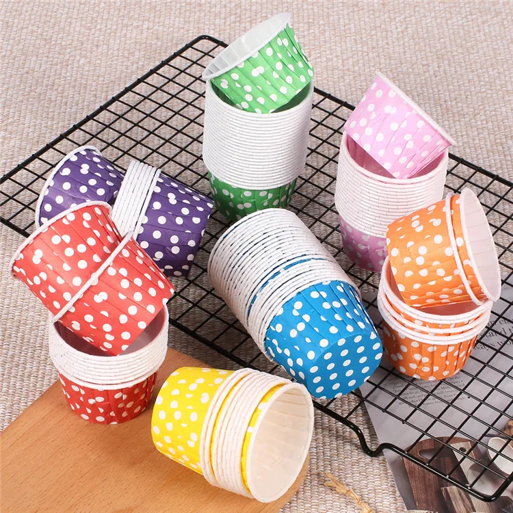 
50PCS Mini Cupcake Liners Paper Round Cake Baking Cups Muffin Cases Home Party Wedding Caking Tools 