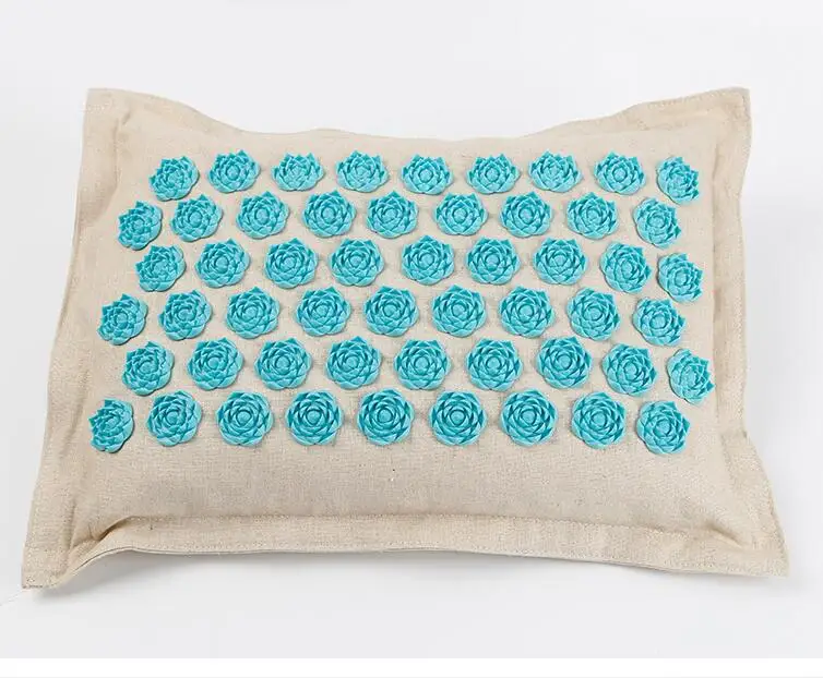 
Natural linen Coconut Acupressure Mat with Carry Bag/Lotus Plastic Spikes Massage Acupuncture mat for back and neck pain relief 